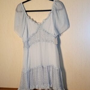 Ultra Flirt Sky Blue Floral Dress